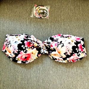 Floral bathing suit top